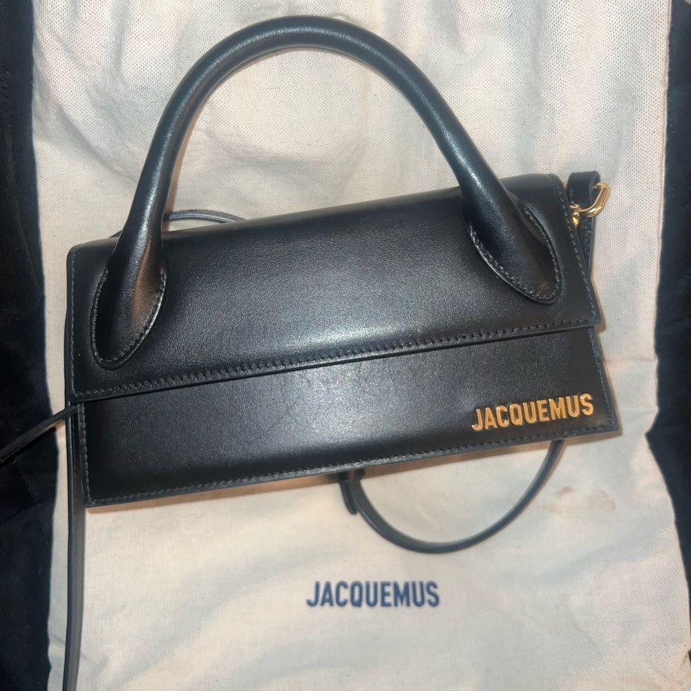 Jacquemus Black Mini Bag with Gold Accents